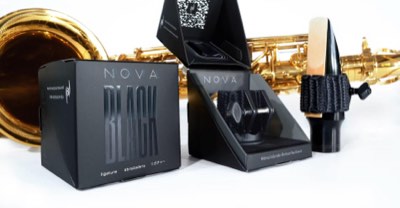 Bambu Nova Alto Sax Ligature 中音 手工編織/金屬束圈 - 全黑色